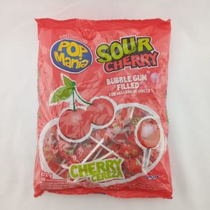 SUCETTE POPMANIA SOUR CHERRY 48pcs 16/672g #12742 *RUP04.26*