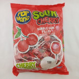 SUCETTE POPMANIA SOUR CHERRY 100pcs 10/1.2kg #11557 *RUP03.26*