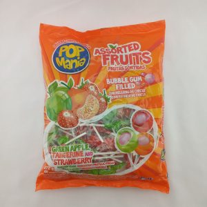 SUCETTE POPMANIA ASSORTED FRUITS 24pcs 16/672g #12737 *RUP10.25*