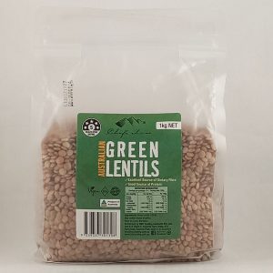 LENTILLE VERTE 10/1kg C/C australian green lentils FR 11.24 *