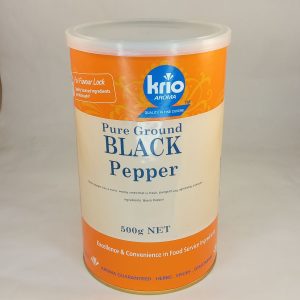 POIVRE NOIR MOULU 12/500g KRIO pure black pepper ground FR 03.26