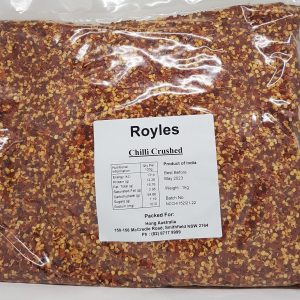 PIMENT HACHE 10/1kg ROYLES#400578 chilli crushed *RUP01.26 *