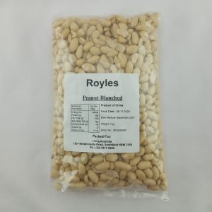 CACAHUETES BLANCHIS 10/1kg ROYLES #14792 peanut raw FR *RUP09.25*