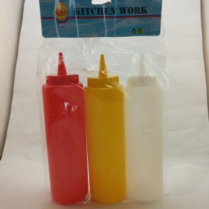 BOUTEILLE A SAUCE PLAST 3PCS 12OZ 96PACK/CTN *