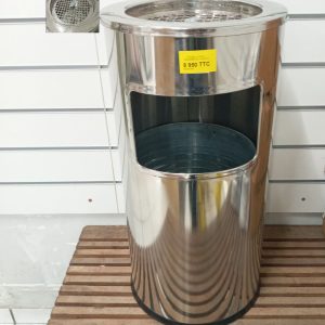 POUBELLE INOX + CENDRIER D31*H30cm 6pcs/ctn 1-3 P27 02.24 *