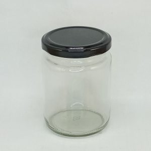 BOCAL VERRE 200ml couvercle noir 140pcs/ctn P31 02.25 *