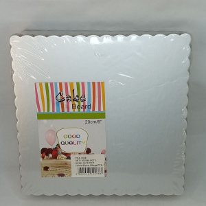 DESSOUS GATEAU CARRE ARGENTE 20cm 25pcs 12pack/ctn1-5 P26 01.24 *