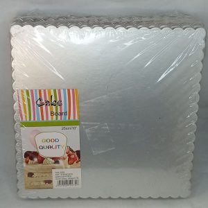 DESSOUS GATEAU CARRE ARGENTE 25cm 25pcs 12pack/ctn P22 12.22 *