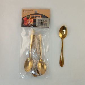 CUILLERE a cafe DORE 6pcs 15*4cm ZEQIN 100pcs/ctn P18 *RUP05.23