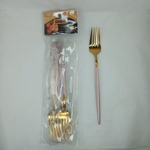 COUTEAU design doré couleur 6pcs/set 21.5*3cm ZEQIN 100pcs/ctn P18*R5