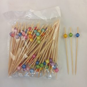 PIQUE A COCKTAIL BAMBOO 12cm motif étoiles 03.21