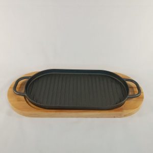 PLAQUE EN FONTE poelon oval a/support30.5*16.6*2cm 1-5 P26 01.24