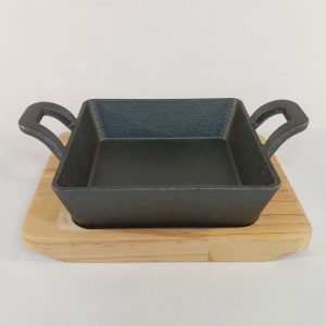 PLAQUE EN FONTE poelon RECT support bois 12.5*3.5cm 20/ctn P19 01.22