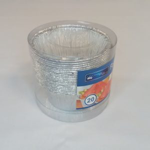 MOULE ALUMINIUM 20pcs rond 8*3.7cm 120pcs/ctn 1-5 P32 07.25