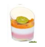 VERRINE cylindre biseau 70ml 4*8.5cm 10pcs 120pack/ctn P22 12.22 *