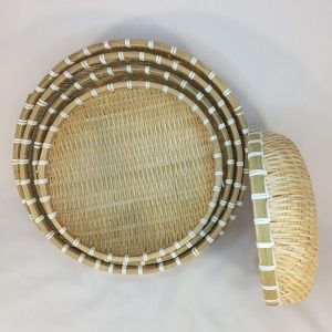 PANIER EN BAMBOU 24-27-30-33-36cm 5pcs/set  20set/ctn P23*R4.23 *