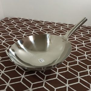 WOK POIGNEE et MANCHE INOX 38CM SS201 25pcs/sac 1-3 P39 05.26