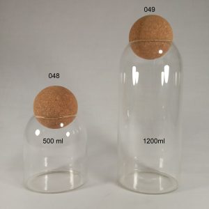 BOCAL EN VERRE 500ml AVEC BOULE  90*100mm 120pcs/CTN 1- P27 02.24 *