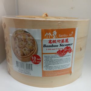 BAMBOU STEAMER 10" 25CM 2ETA+1COUV BAMBU ART CWBSS10 05.25
