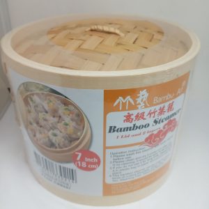 BAMBOU STEAMER 7" 18CM 2ETA+1COUV BAMBU ART CWBSS7 *RUP03.22*