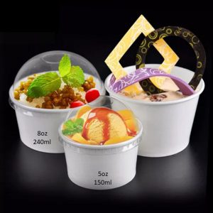 COUVERCLE DOME PET POT GLACE/FRUIT 5oz D85mm 20/50pcs 04.23 *
