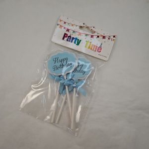 PIQUE COCKTAIL DECO HAPPY BIRTHDAY noeux 4pcs 01.20 *