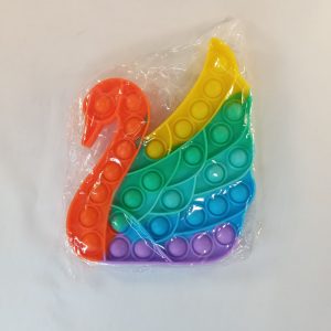 JOUET POP IT MULTICOULEUR forme cygne 19*15cm 300pcs/ctn P18 12.21*