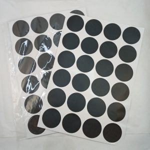 AUTOCOLLANT rond noir effacable diam 40mm 12pcs/pack 1- P24 *RUP08.23