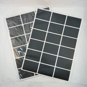 AUTOCOLLANT rect2 noir effacable 60*40mm 12pcs/pk 1- P24 *RUP08.23 *