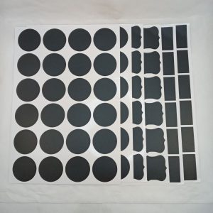 AUTOCOLLANT mix noir effacable daim 40mm 60*40mm 6pcs/pk 1- P24*R8.23