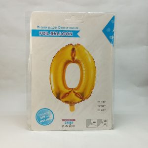 BALLON HELIUM  H 81cm OR ou ARGENTE 32''chiffre 0-9  P28 05.24