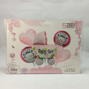 BALLON HELIUM FILLE SET 5pcs 1pcs*76,2cm +4pcs*45,7cm P21 11.22 *