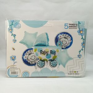 BALLON HELIUM GARCON SET 5pcs 1*76,2cm+4*45,7cm P21 11.22 +DKAB08 *