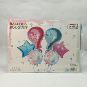 BALLON HELIUM SET GARCON/FILLE 6pcs 1pcs*68cm +4pcs*45,7cm P21 11.22*