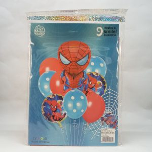 BALLON HELIUM SET homme araignée 9pcs 1+2+6pcs P21 11.22 *