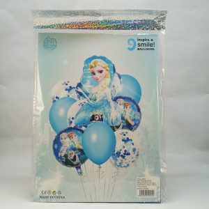 BALLON HELIUM SET princesse des neiges 9pcs 1+5+3pcs  P21 11.22 *
