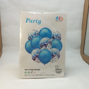 BALLON SET BLEU METALLIQUE 10pcs*40cm P21 11.22 *