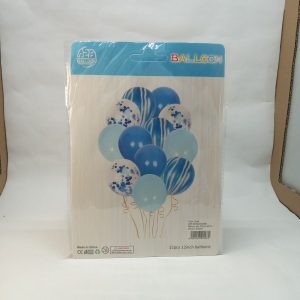 BALLON SET MULTI BLEU 12pcs*40cm P21 11.22 *