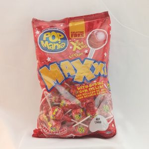 SUCETTE POPMANIA MAXXI STRAWBERRY 48pcs 10/1.344kg #11914 *RUP06.26*