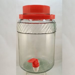 BOCAL VIN EN VERRE avec robinet 5L 8pcs/ctn 1-5 PLION2 06.26
