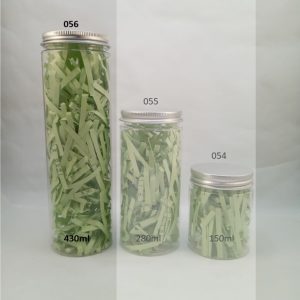 BOCAL PLASTIQUE couvercle alum 430ml 55*180mm 50pcs/ctn PLION2 06.26