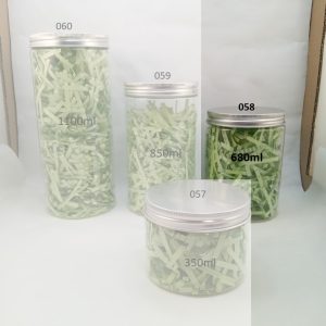 BOCAL PLASTIQUE couvercle alum 680ml 85*120mm 50pcs/ctn PLION2 06.26