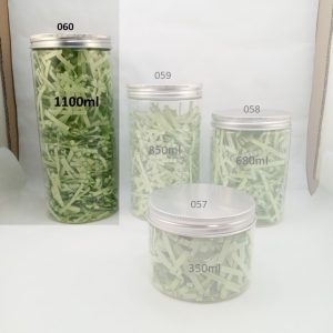 BOCAL PLASTIQUE couvercle alum 1100ml 85*200mm 50pcs/ct PLION2 06.26