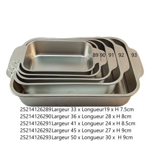 PLAT A FOUR INOX 41*24*8.5cm 210SS 50pcs/ctn 1-2 06.26 PLION1