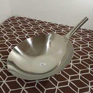 WOK POIGNEE et MANCHE INOX 43CM SS201 20pcs/sac 1-3 P39 05.26