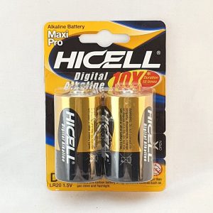 PILE ALKALINE D HICELL 1.5V 2pcs 72/ctn P34 09.25