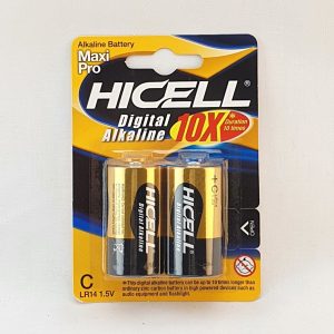 PILE ALKALINE C HICELL 1.5V 2pcs 120/ctn P34 09.25