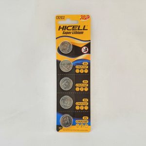 PILE ALKALINE CR2032 HICELL 3V 1pcs -400pack/5pcs/ctn P34 09.25