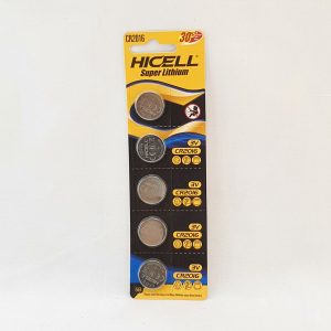 PILE ALKALINE CR2016 HICELL 3V 1pcs - 400pack/5pcs/ctn P34 09.25