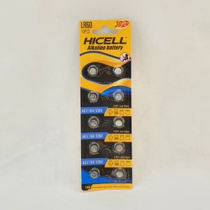 PILE ALKALINE LR60 HICELL 3V 2pcs -500pack/5pcs/ctn P34 09.25